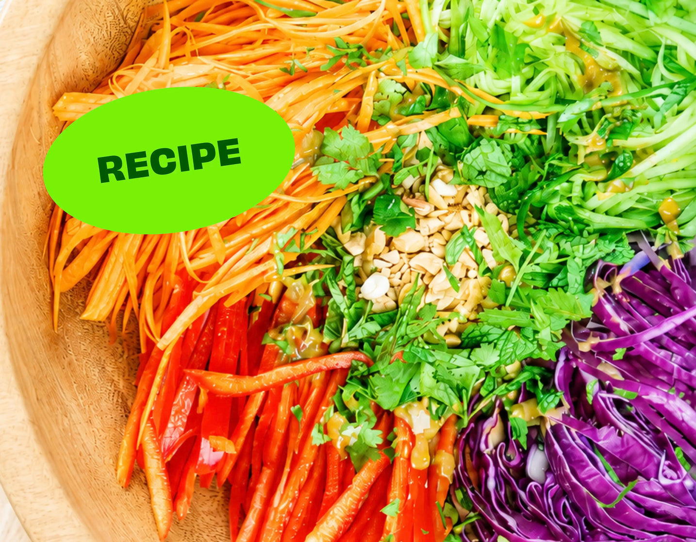 Crunchy Rainbow Vegetable Noodle Salad with Creamy Peanut Dressing