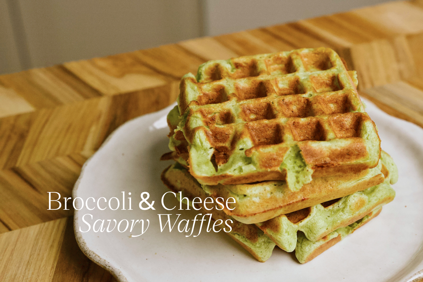 Broccoli and cheese waffles