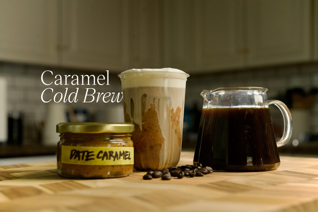 caramel cold brew drink