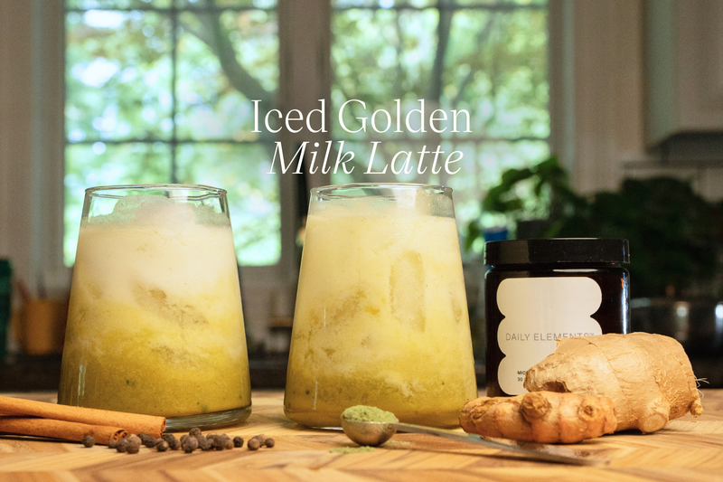 Creamy Iced Golden Milk Turmeric Latte Recipe