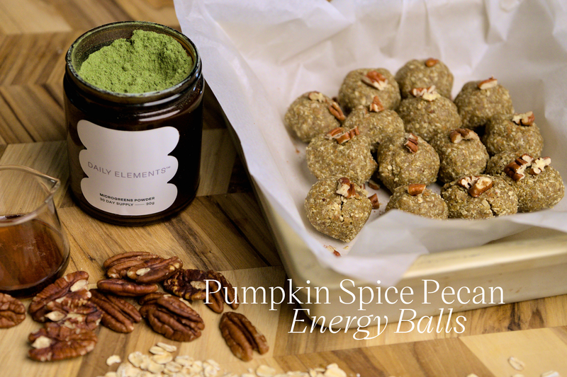 Healthy Home Made Pumpkin Spice Pecan Energy Balls
