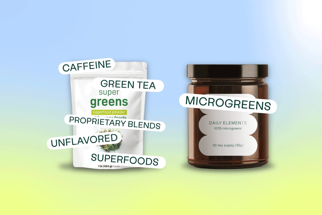 Micro Ingredients Super Greens Vs. Daily Elements