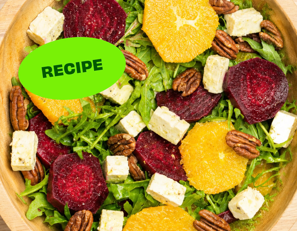 Roasted Beet and Citrus Salad Recipe with Marinated Feta